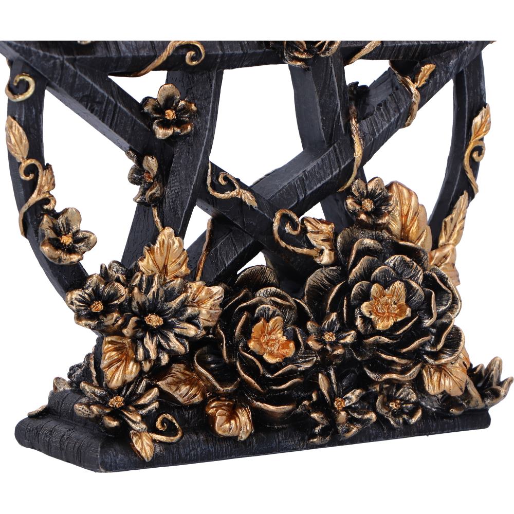 Dark Floral Pentagram Gothic Deko romantisch 16,5 cm