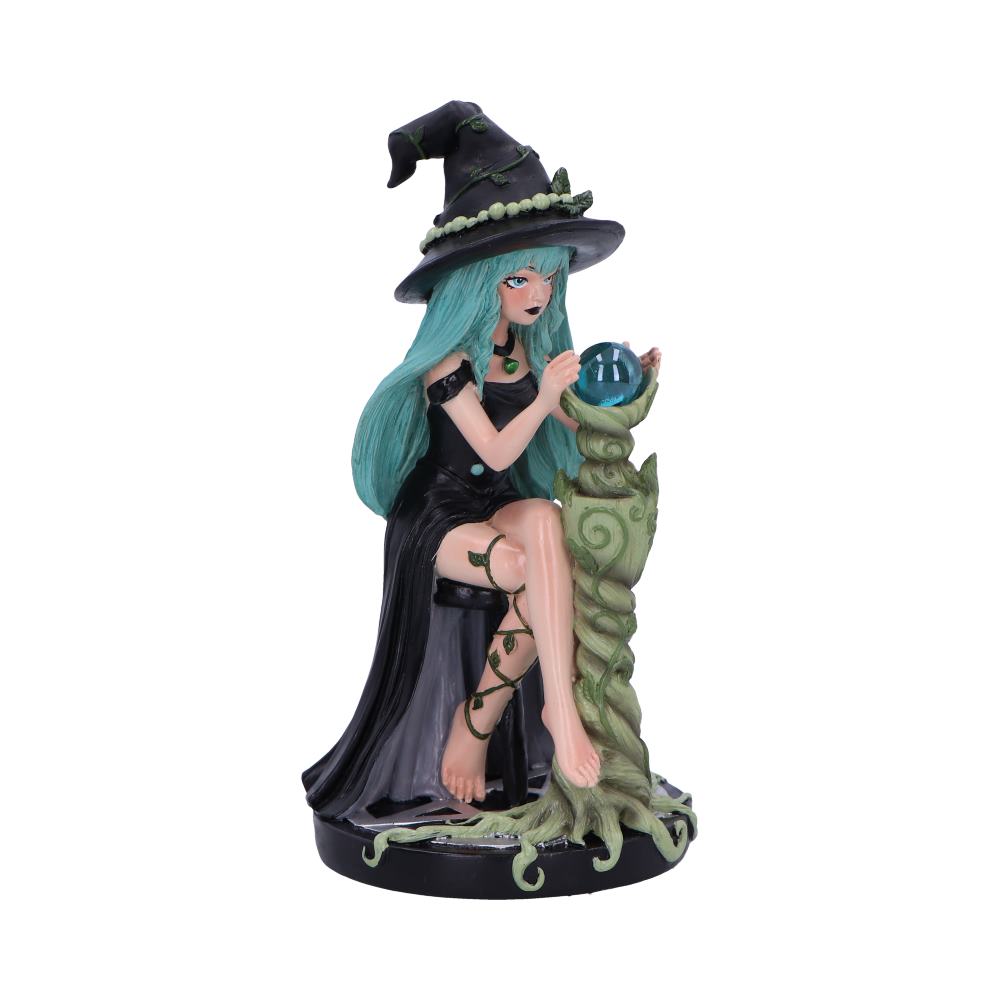 Sage – Fanatsy Hexenfigur 17,5 cm Hexe mit Glaskugel Witchy Geschenk Dekofigur