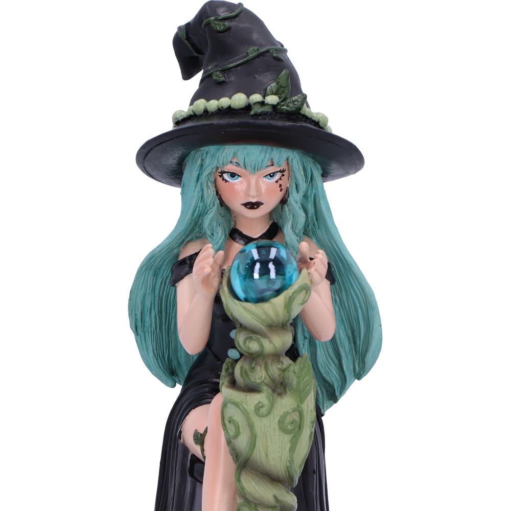Sage – Fanatsy Hexenfigur 17,5 cm Hexe mit Glaskugel Witchy Geschenk Dekofigur