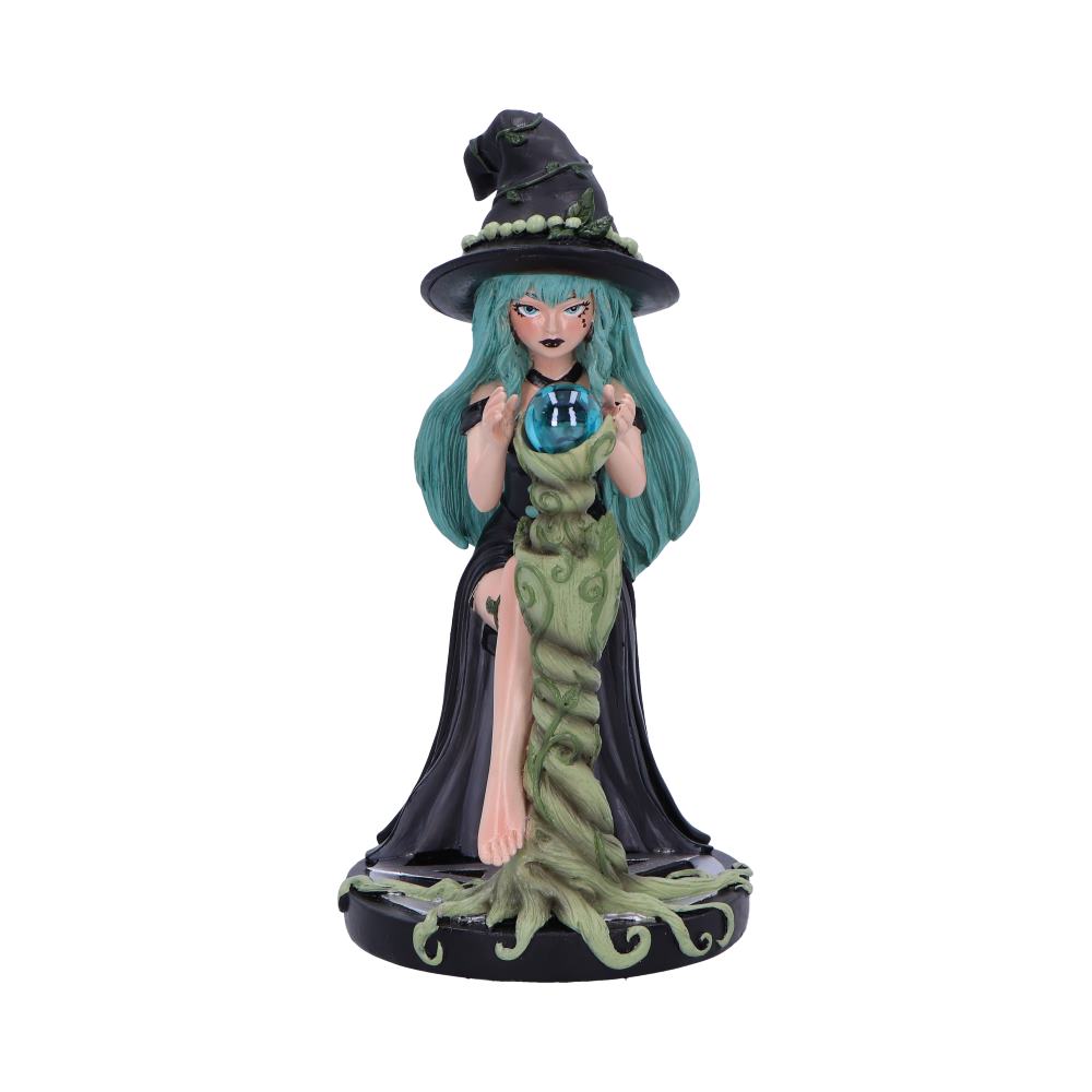 Sage – Fanatsy Hexenfigur 17,5 cm Hexe mit Glaskugel Witchy Geschenk Dekofigur