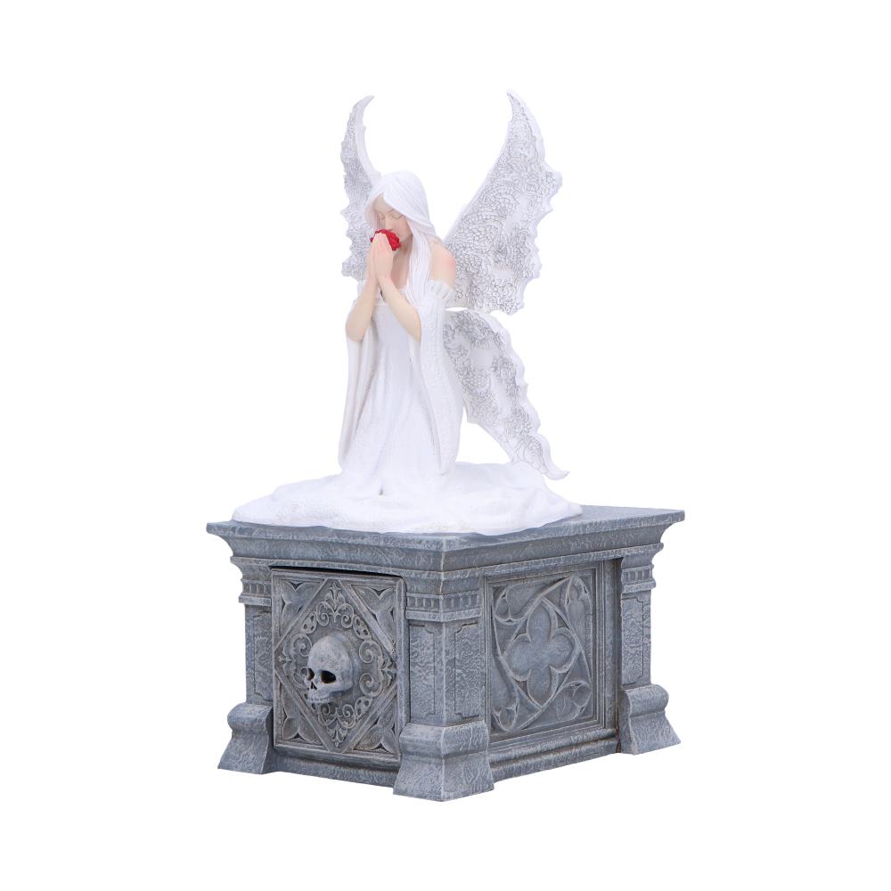 Anne Stokes Only Love Remains – Dekofigur Fee mit Rose & Aufbewahrungsbox Dark Fantasy