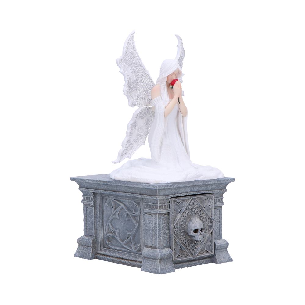 Anne Stokes Only Love Remains – Dekofigur Fee mit Rose & Aufbewahrungsbox Dark Fantasy