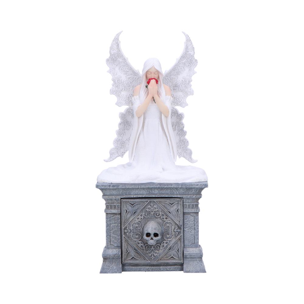 Anne Stokes Only Love Remains – Dekofigur Fee mit Rose & Aufbewahrungsbox Dark Fantasy
