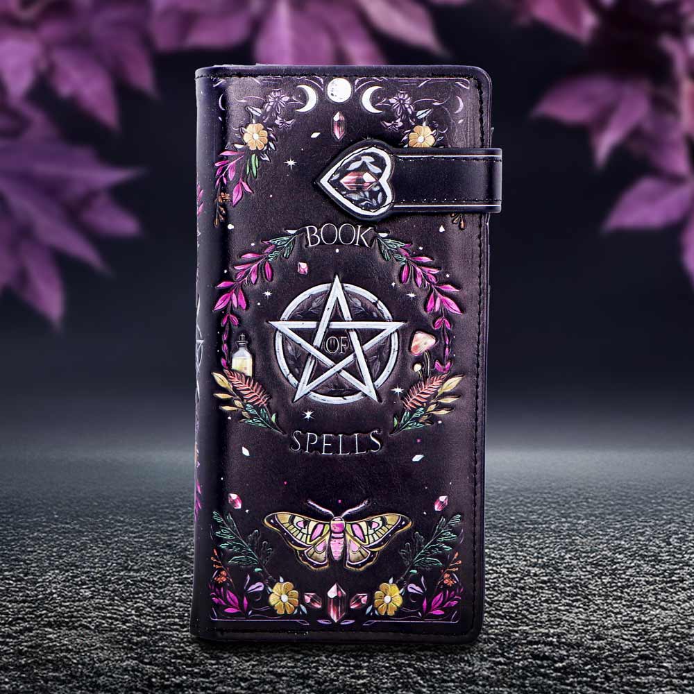 Mystische Gothic Geldbörse Book of Spells Witch