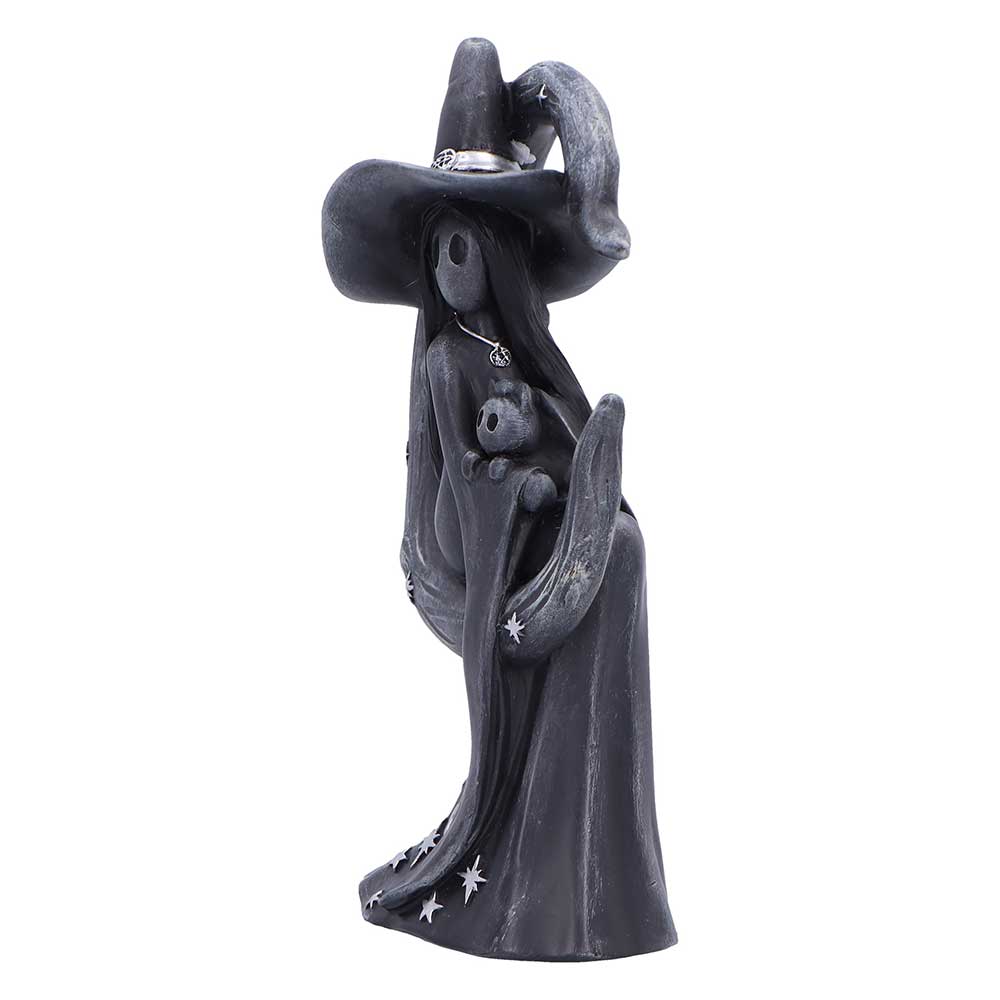 Süße Gothic Hexenfigur Dekofigur "Little Souls Glow" 13.4 cm Hexe mit Katze im Arm