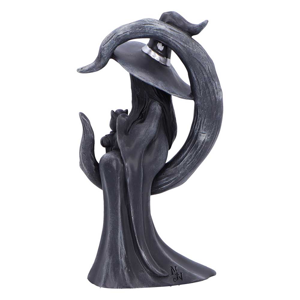 Süße Gothic Hexenfigur Dekofigur "Little Souls Glow" 13.4 cm Hexe mit Katze im Arm