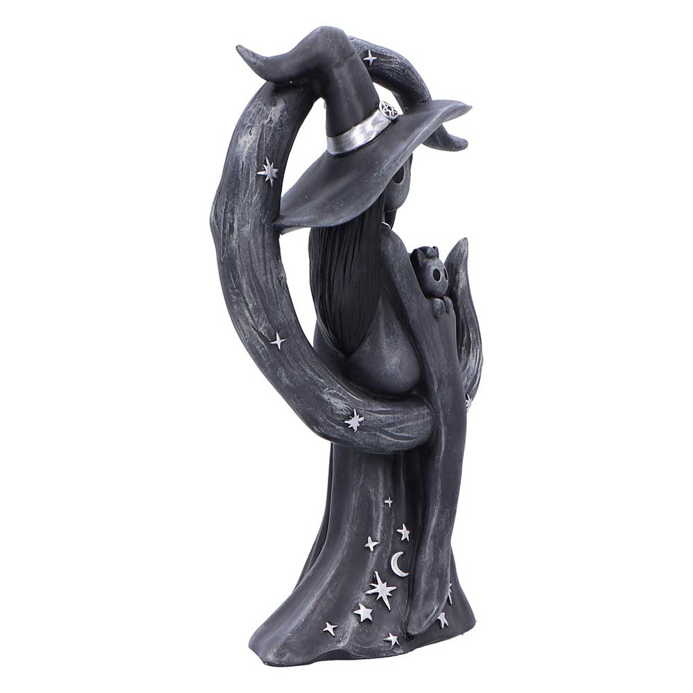 Süße Gothic Hexenfigur Dekofigur "Little Souls Glow" 13.4 cm Hexe mit Katze im Arm
