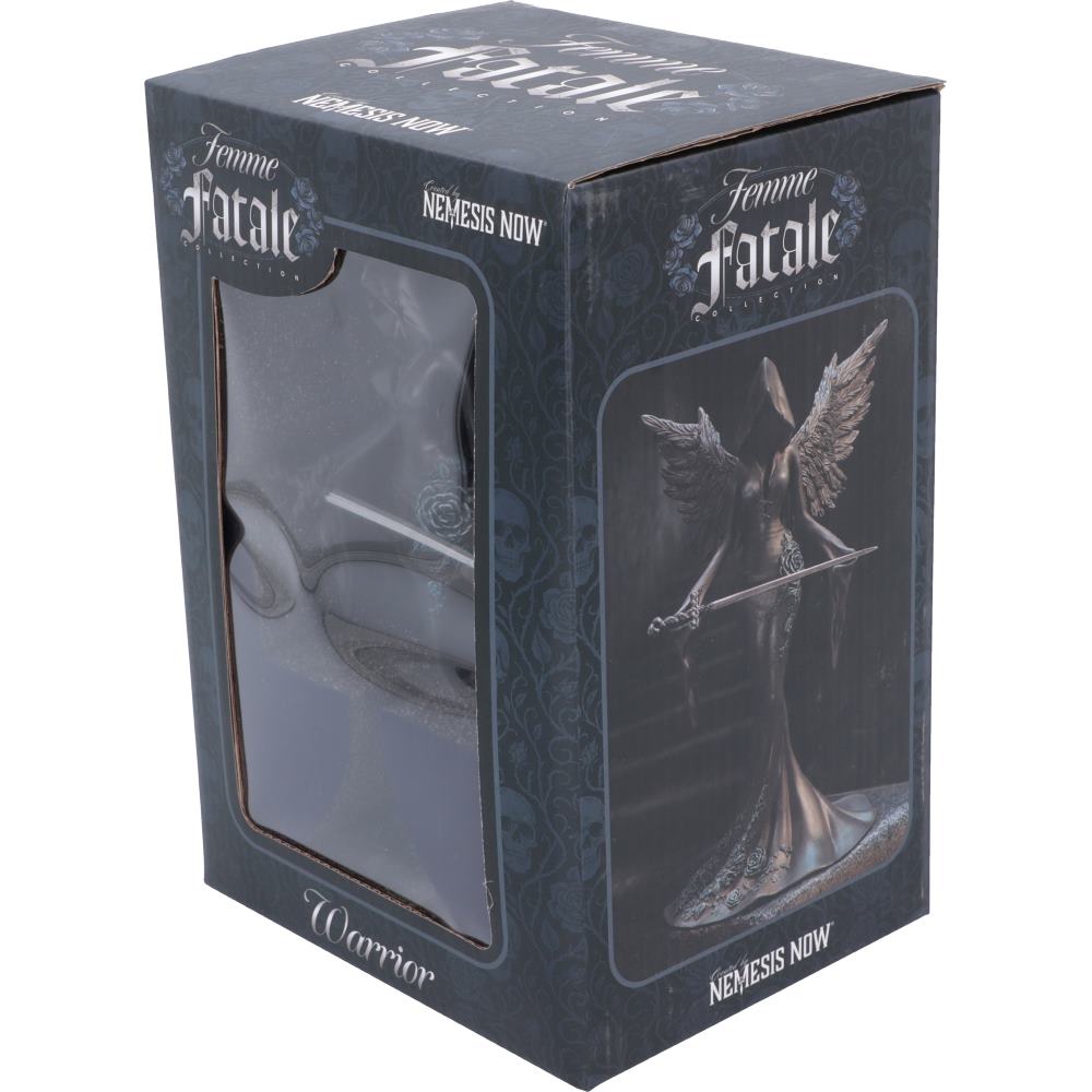 Femme Fatale Warrior – Gothic Engelsfigur mit Schwert 20,3 cm