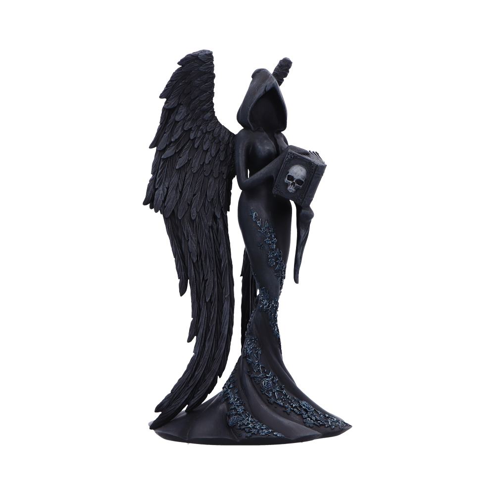 Femme Fatale Scholar – Gothic Engelsfigur mit Buch 21,9 cm Dekofigur Halloween