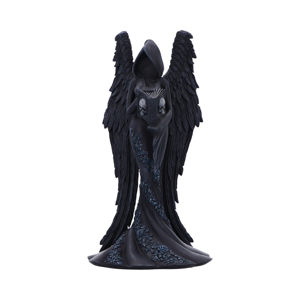 Femme Fatale Scholar – Gothic Engelsfigur mit Buch 21,9 cm Dekofigur Halloween
