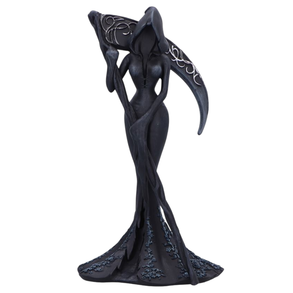 Femme Fatale Reaper – Gothic Figur mit Sense 20 cm Dekofigur Halloween