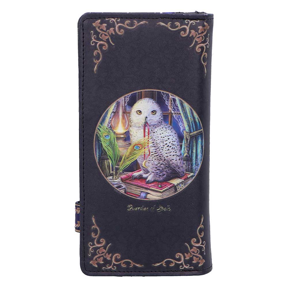 Geldbörse mit Fantasy Eulenmotiv " Guardian of Spells" Vintage Purse Witchy