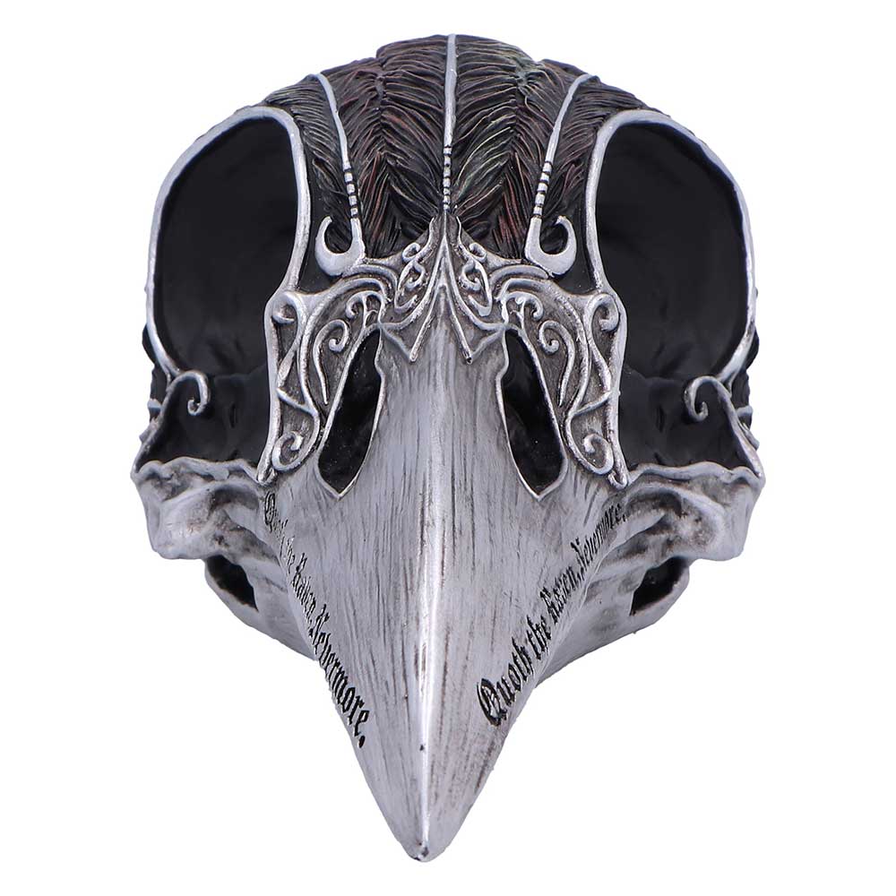 Mystischer Quoth The Raven Rabenschädel – Gothic Dekofigur Rabe 20 cm Edgar Allan Poe