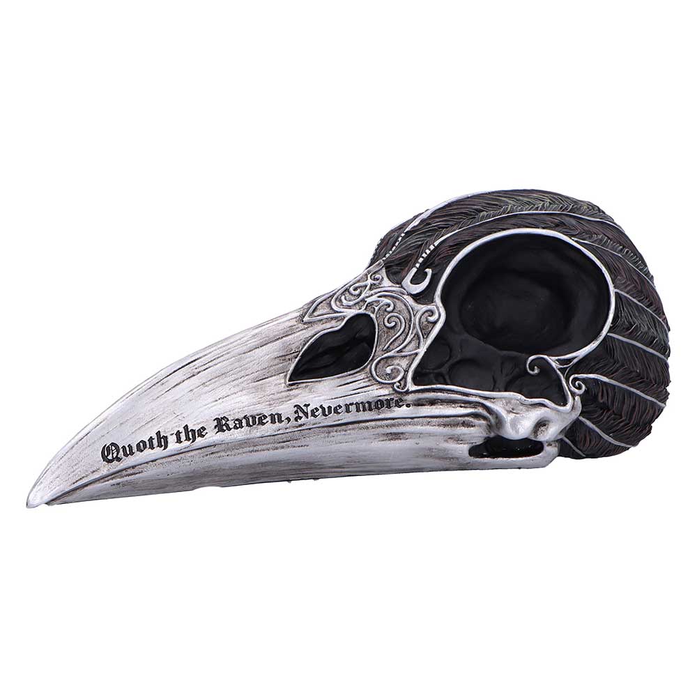 Mystischer Quoth The Raven Rabenschädel – Gothic Dekofigur Rabe 20 cm Edgar Allan Poe