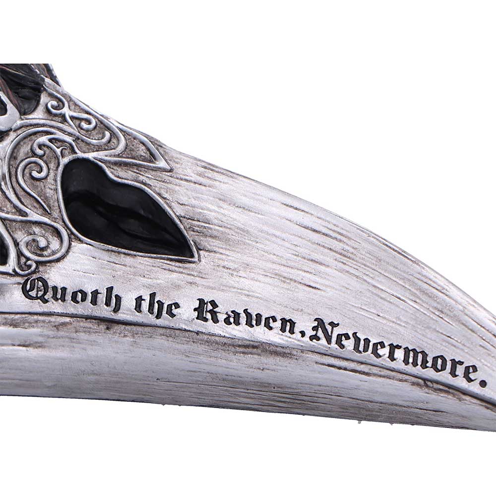 Mystischer Quoth The Raven Rabenschädel – Gothic Dekofigur Rabe 20 cm Edgar Allan Poe