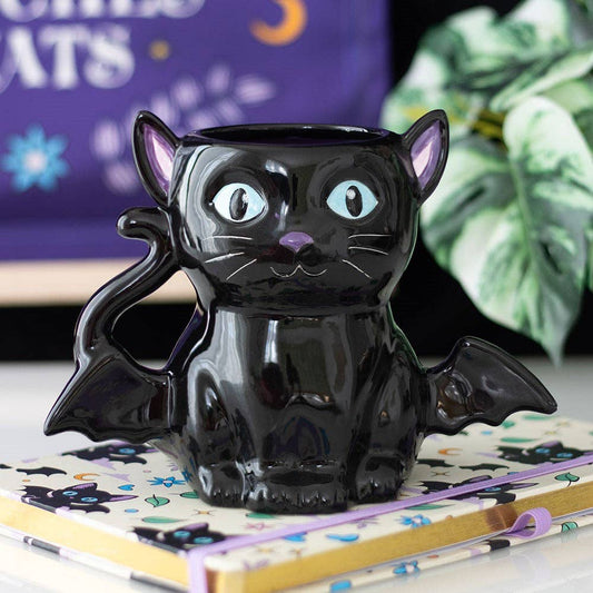 Cute Katzen Halloween Tasse 3D in schwarz