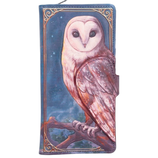 Mystische Geldbörse mit Fantasy Eulenmotiv und Ornamenten 3D Gothic