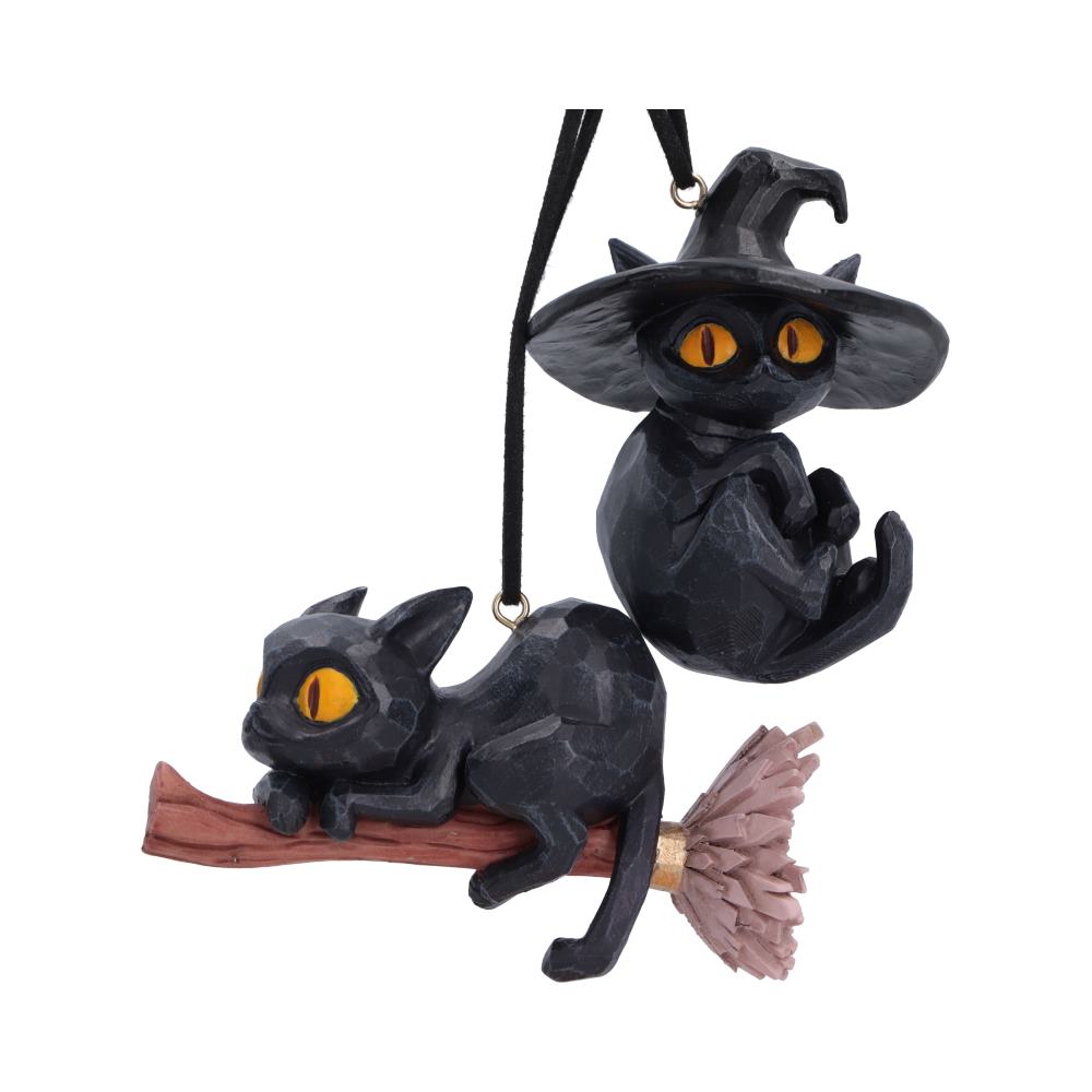 Curse and Claw Gothic Weihnachtsanhänger – 2 schwarze Katzen