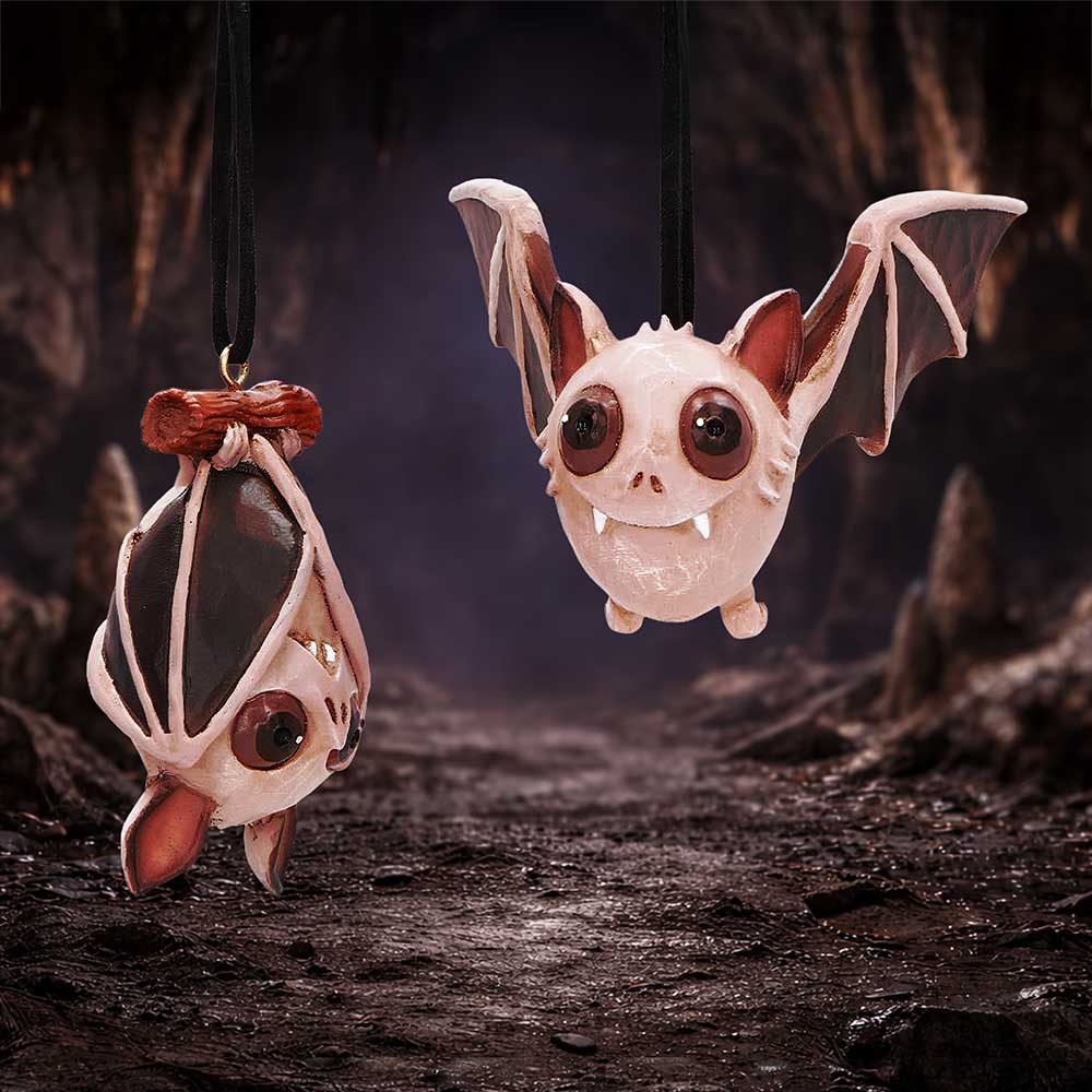 Sneak and Peak Fledermaus-Anhänger – Gothic Weihnachtsanhänger Bat