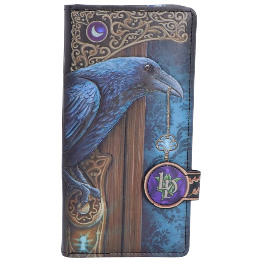 Gothic Geldbörse mit nostalgischem Rabenmotiv Fantasy "Loki Embossed"