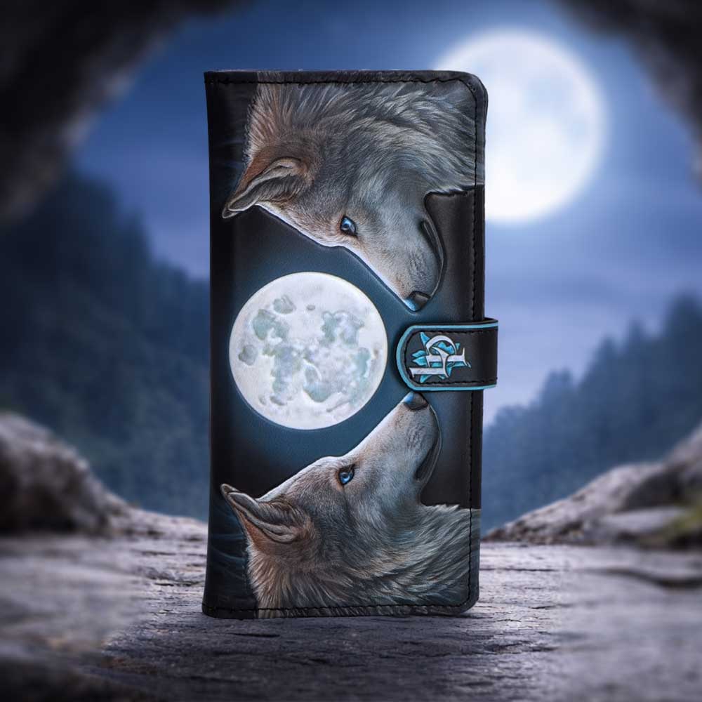 Lisa Parker Geldbörse Wolf Gothic Etui "Lunar Gaze" 18,5 cm Mond