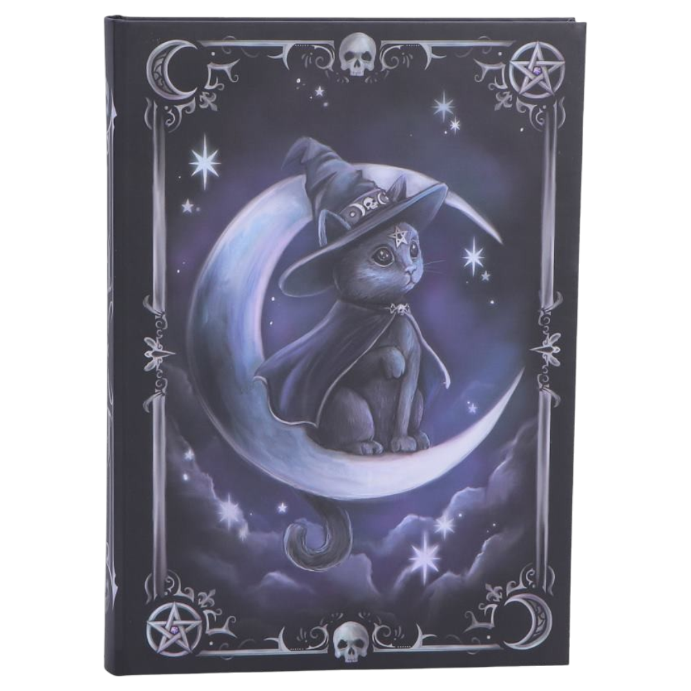 Cult Cuties Purrah Journal – Gothic A5-Notizbuch mit Mondmotiv