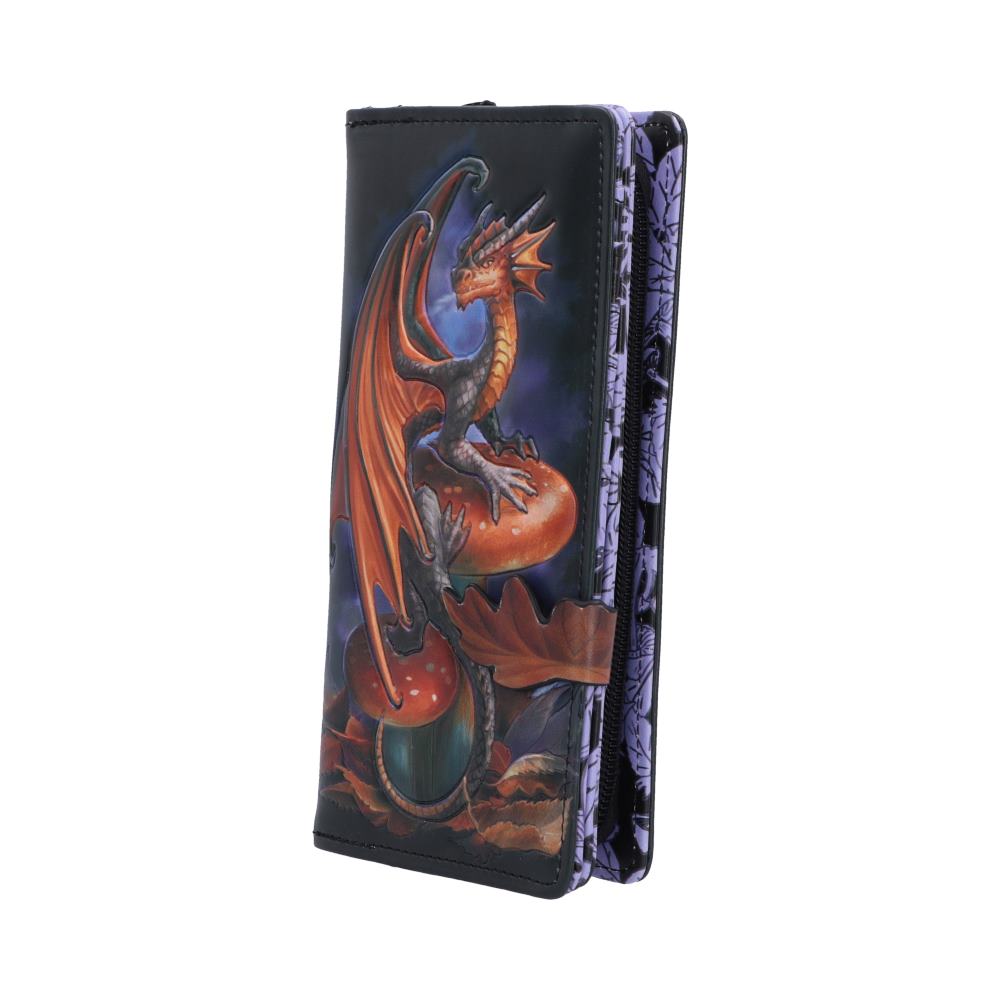 Anne Stokes Geldbörse Pilz Fantasy Drachenmotiv Gothic "Mushroom Dragon" 18,5 cm