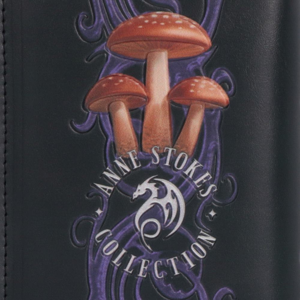 Anne Stokes Geldbörse Pilz Fantasy Drachenmotiv Gothic "Mushroom Dragon" 18,5 cm