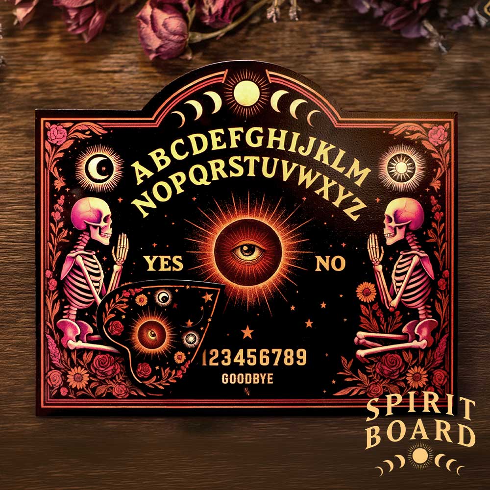 Spirit Board Bloom mit Planchette – Gothic 42 × 34 cm