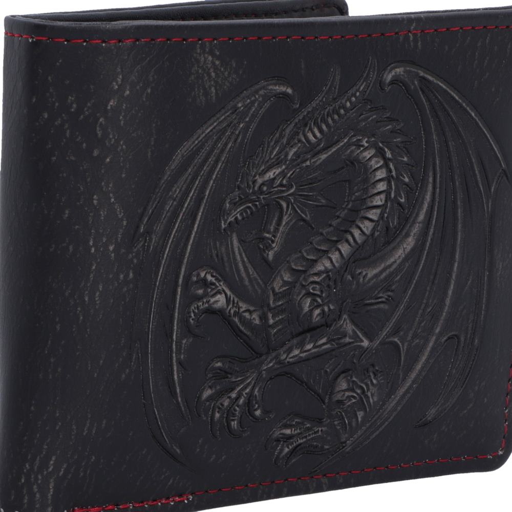 Obsidian Dragon – Herren-Kartenetui mit Drache Relief 9,5 cm Gothic