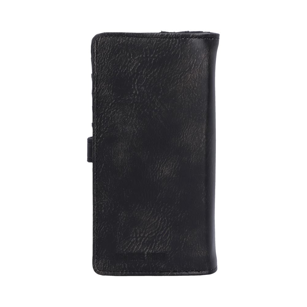 Gothic düster romantische Geldbörse Relief mit Rabenmotiv mit Rosen 18,8 cm