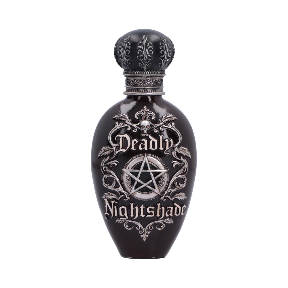 Deadly Nightshade Bottle – Gothic Dekofigur 15,6 cm Giftflasche Hexe mit Pentagramm