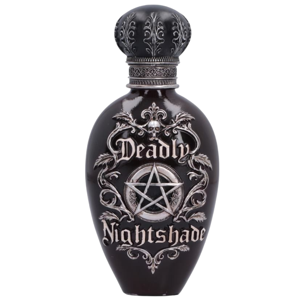 Deadly Nightshade Bottle – Gothic Dekofigur 15,6 cm Giftflasche Hexe mit Pentagramm
