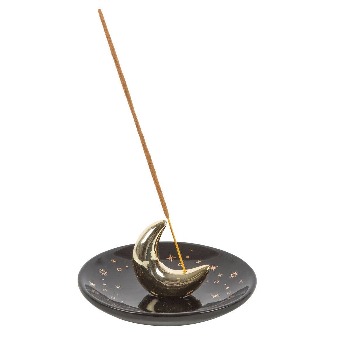 Goldener Halbmond Keramik Räucherstäbchenhalter