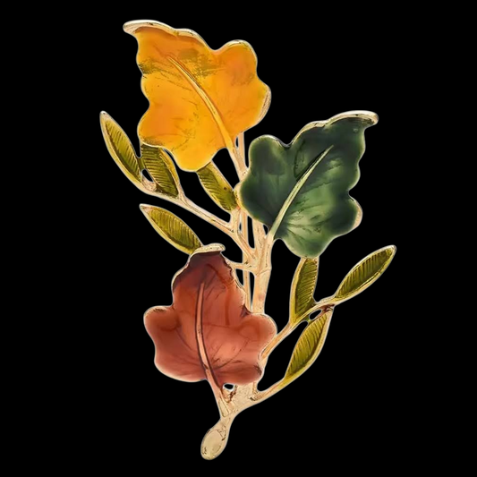 Vintage Look Brosche Herbstbrosche Blätter