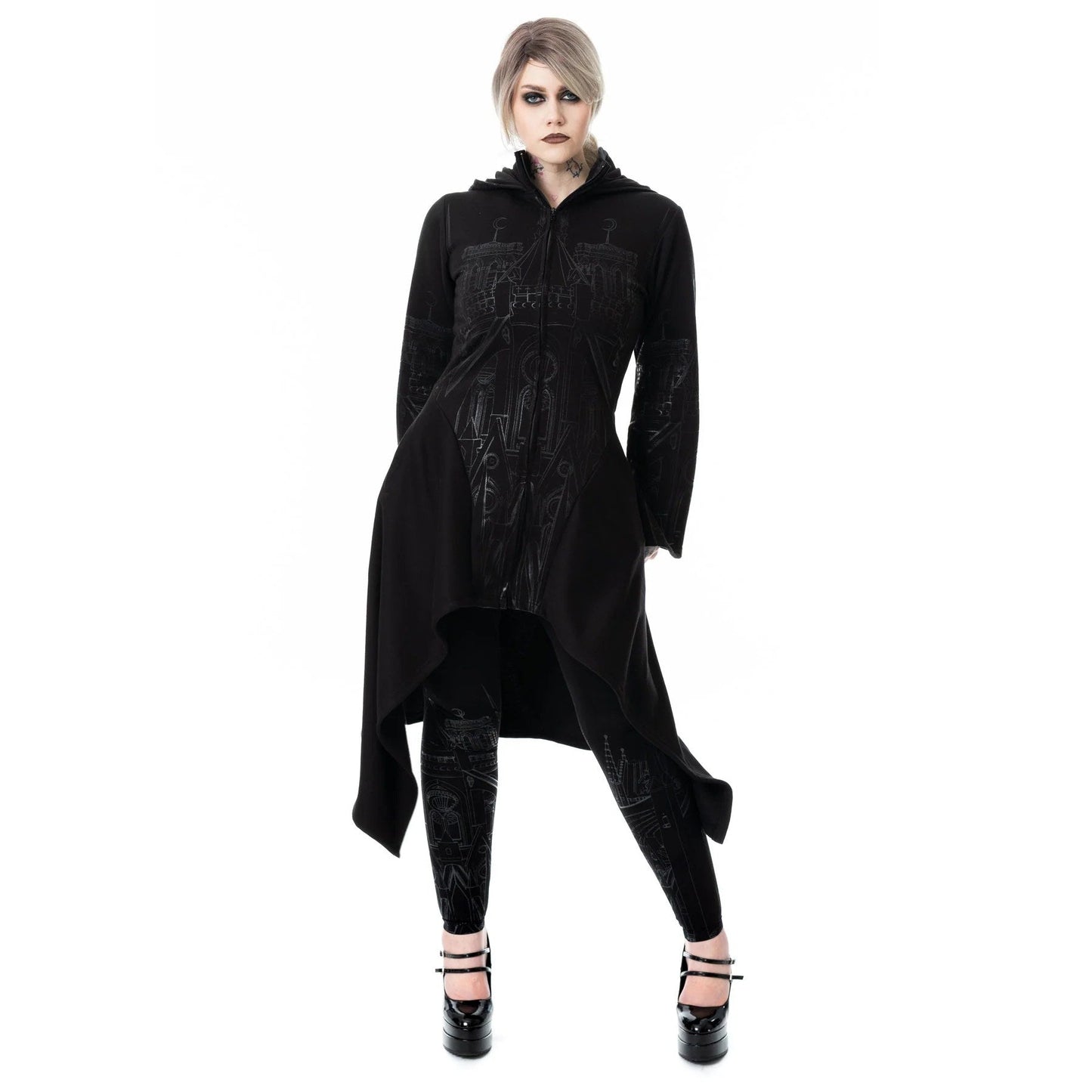 Basilica Hood Coat – Model Rückansicht