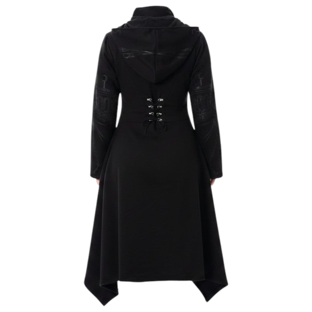 Basilica Hood Coat – Frontansicht Ghost Mannequin