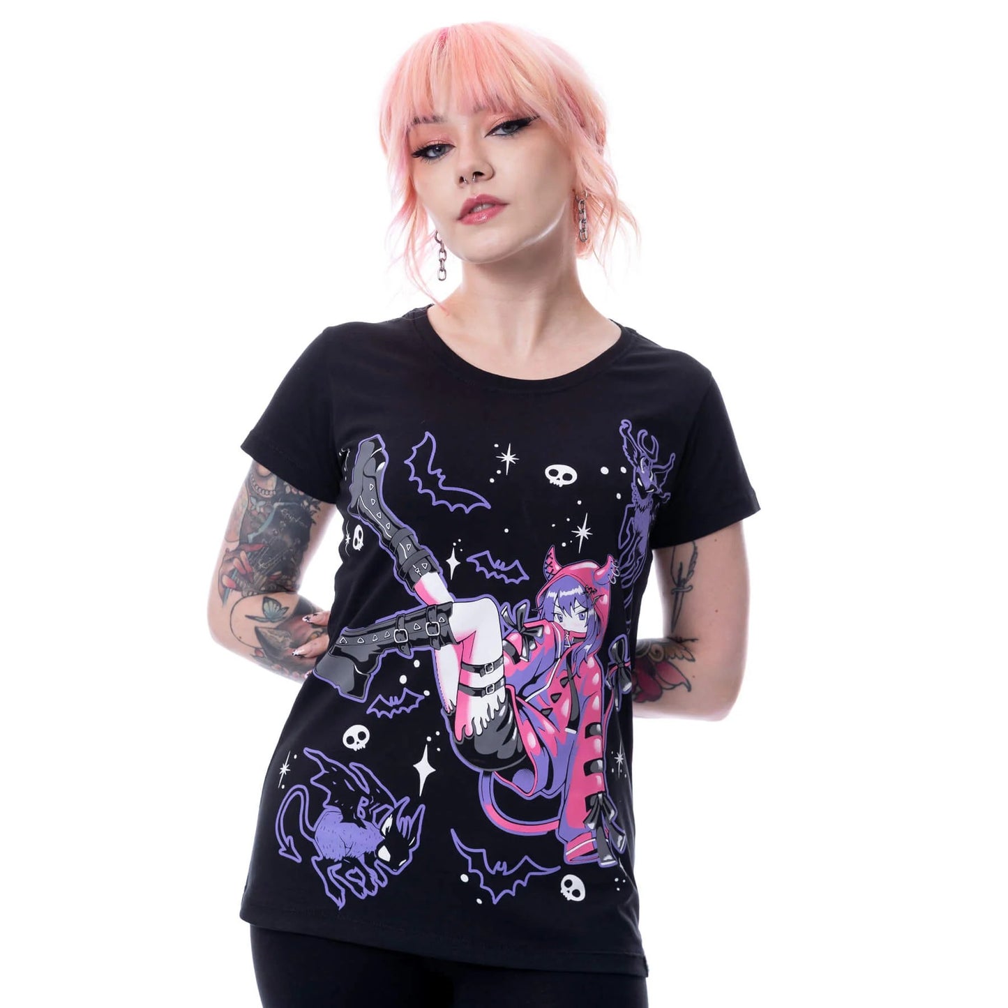 Cute Girl Anime Gothic Top "Bat Brat T-Shirt" – Cupcake Cult