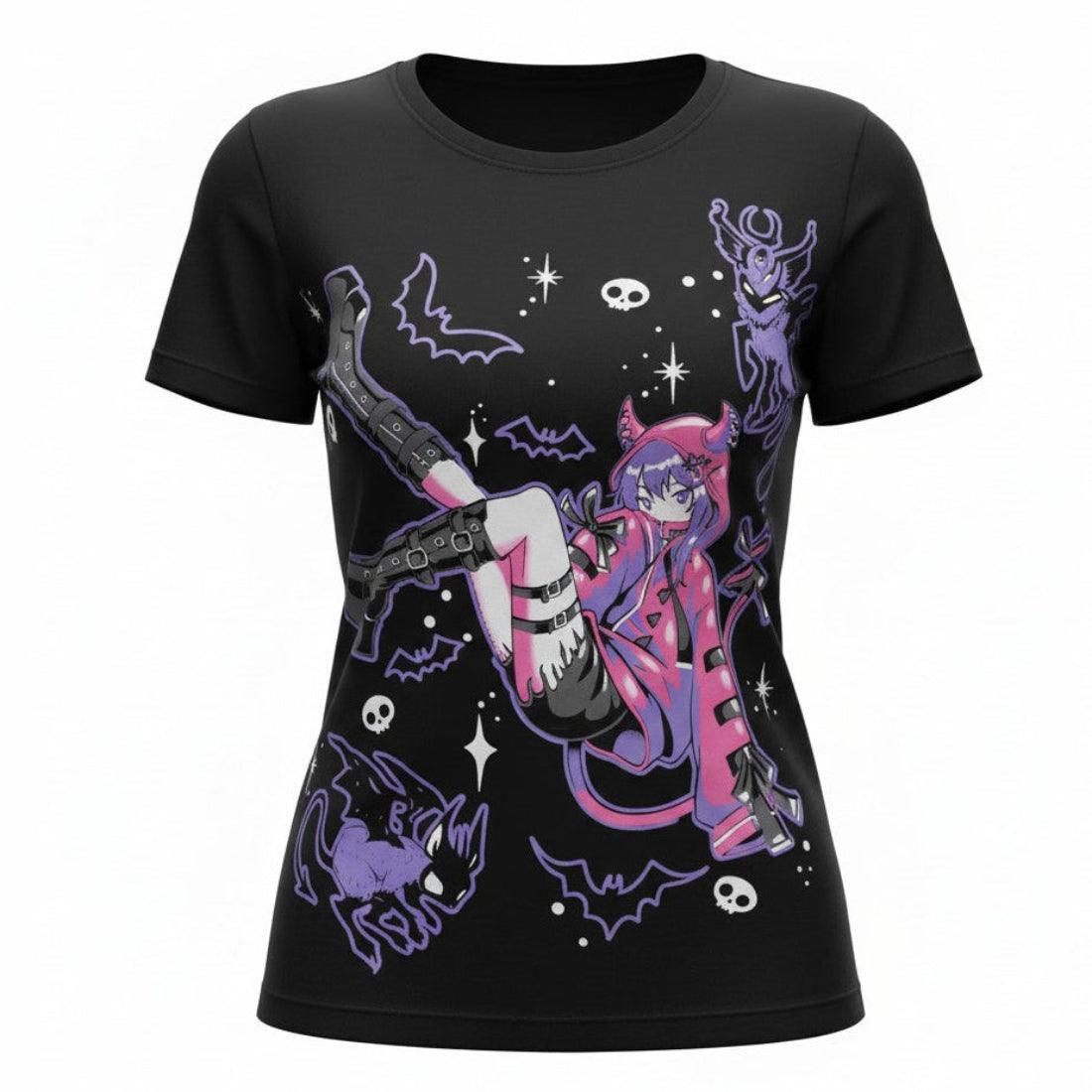 Cute Girl Anime Gothic Top "Bat Brat T-Shirt" – Cupcake Cult