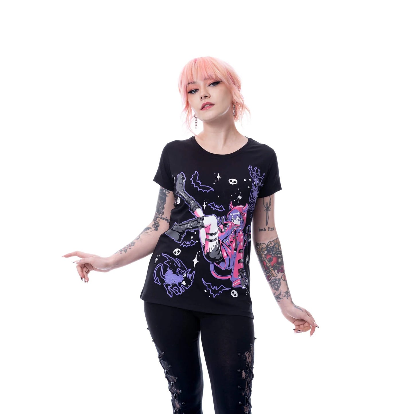 Cute Girl Anime Gothic Top "Bat Brat T-Shirt" – Cupcake Cult
