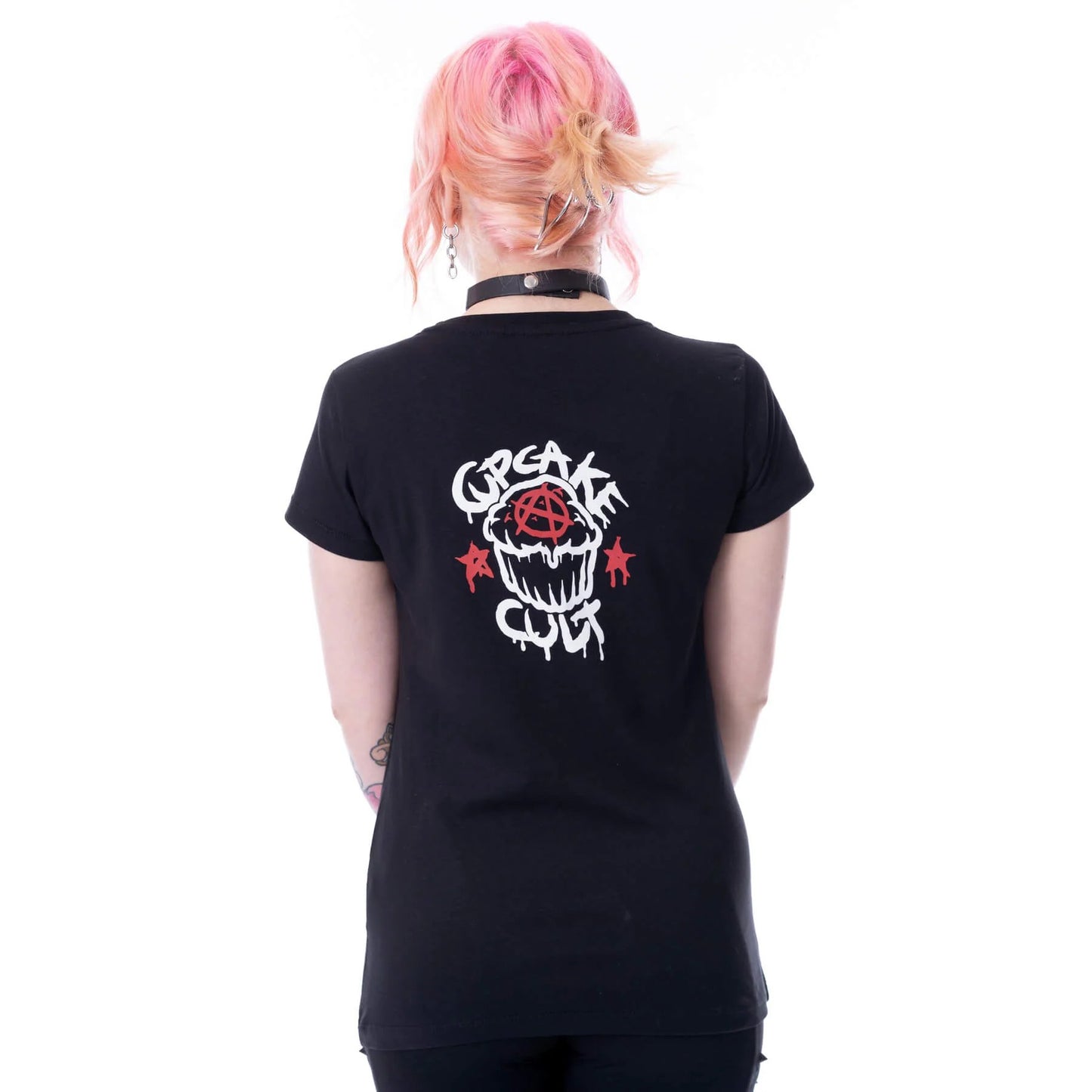 Süßes Fledermaus Batling T-Shirt – Cupcake Cult - schwarz-rot