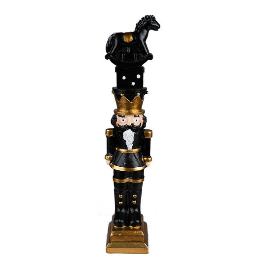 Weihnachtsdeko Nussknacker 23 cm schwarz