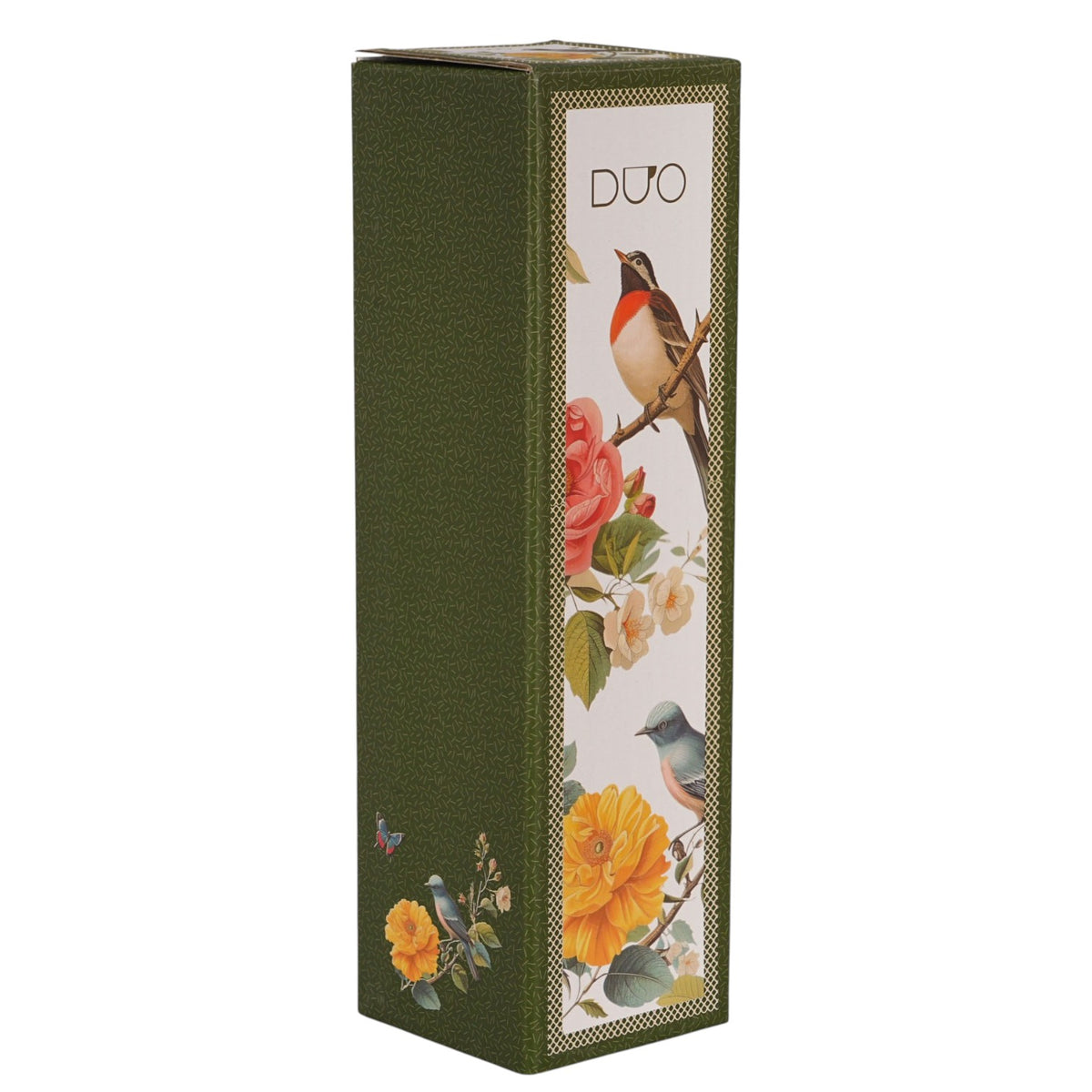 Thermosflasche „April“ Kwiaty Classic 500 ml, Blumen-Motiv, Edelstahl Duo Vogelmotiv