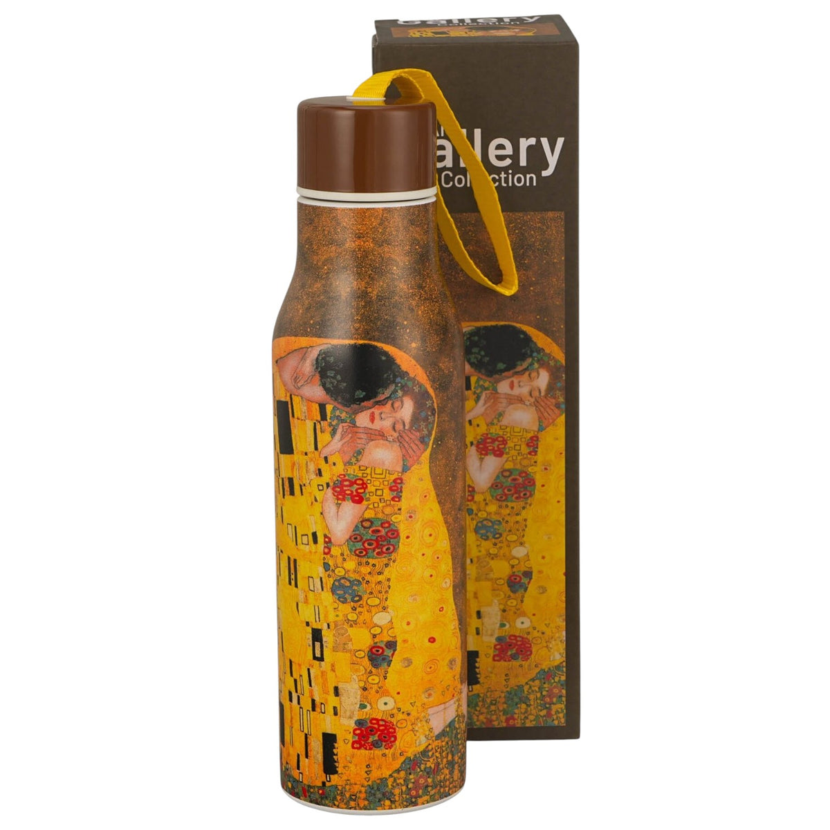 Thermosflasche „Der Kuss“ Classic 500 ml, inspiriert von Klimt, Edelstahl Duo Geschenk