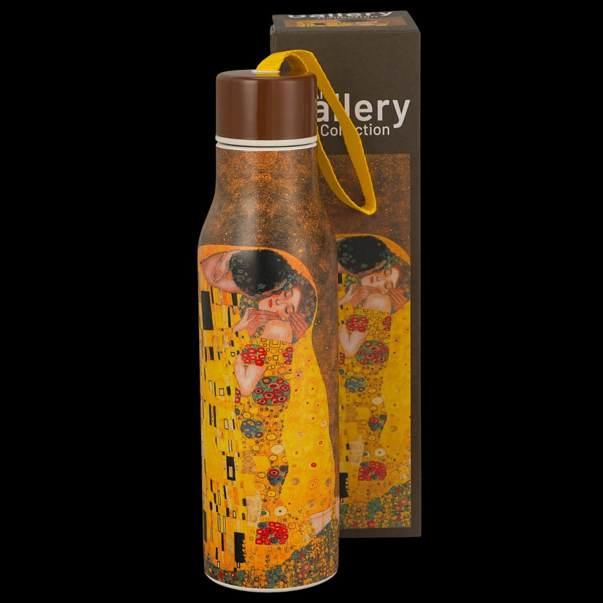 Thermosflasche „Der Kuss“ Classic 500 ml, inspiriert von Klimt, Edelstahl Duo Geschenk