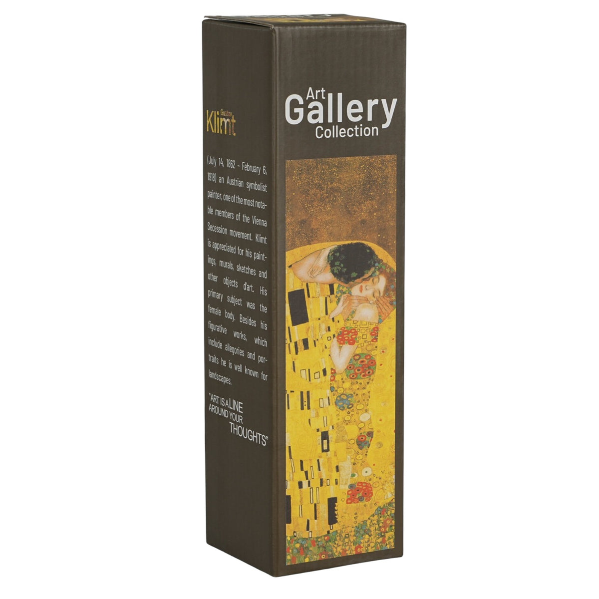 Thermosflasche „Der Kuss“ Classic 500 ml, inspiriert von Klimt, Edelstahl Duo Geschenk