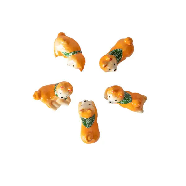 Kawaii 5-teiliges Geschenkset mit Bambus-Essstäbchen Shiba Inu