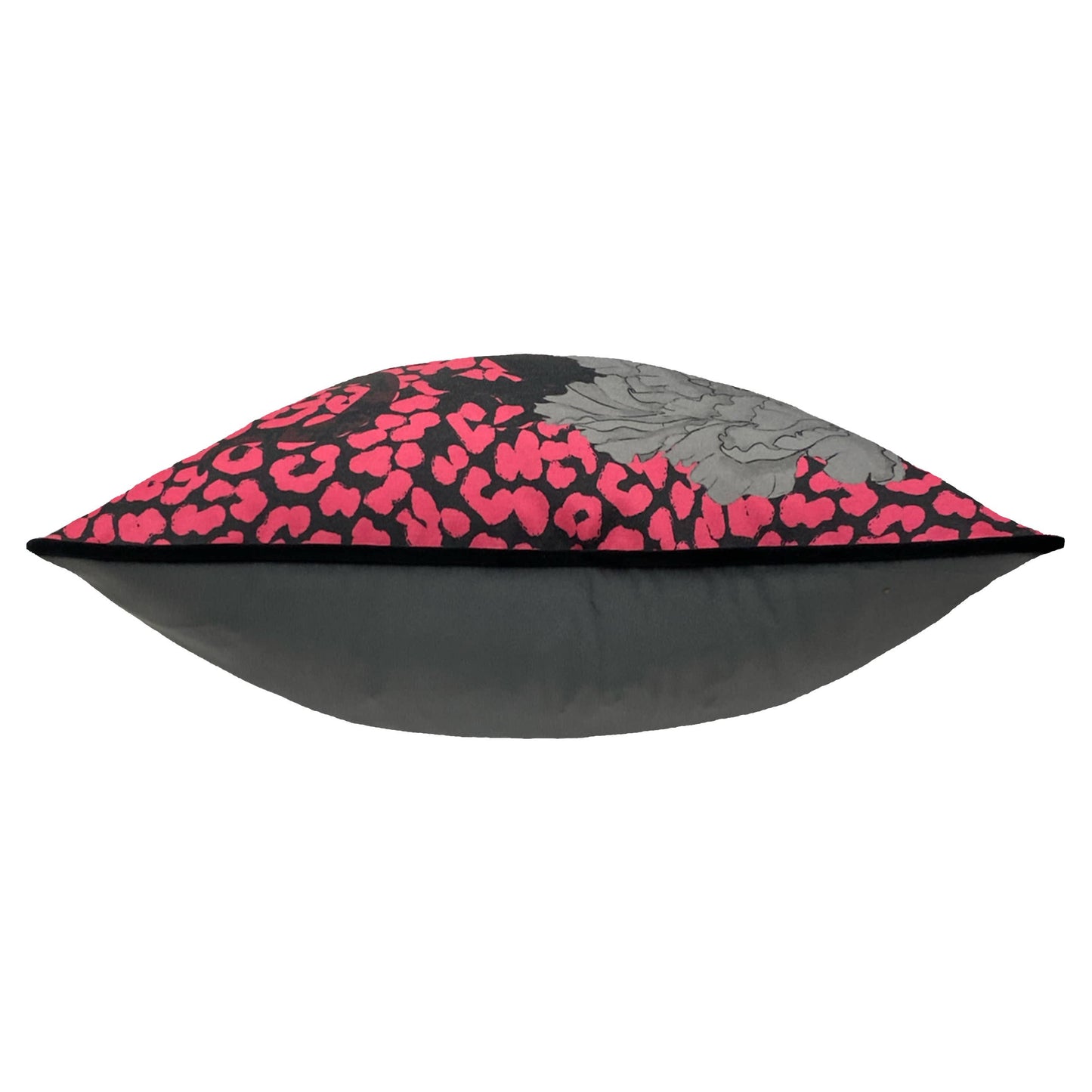 Gothic Dekokissen "Serpentine" aus Samt schwarz-grau-silber 45x45 cm
