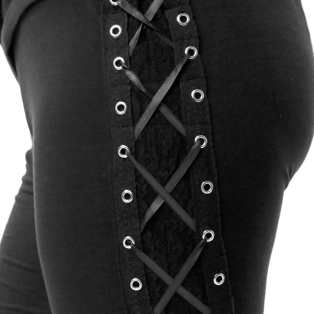 Corset Leggings – Detailansicht Ösen & Schnürung