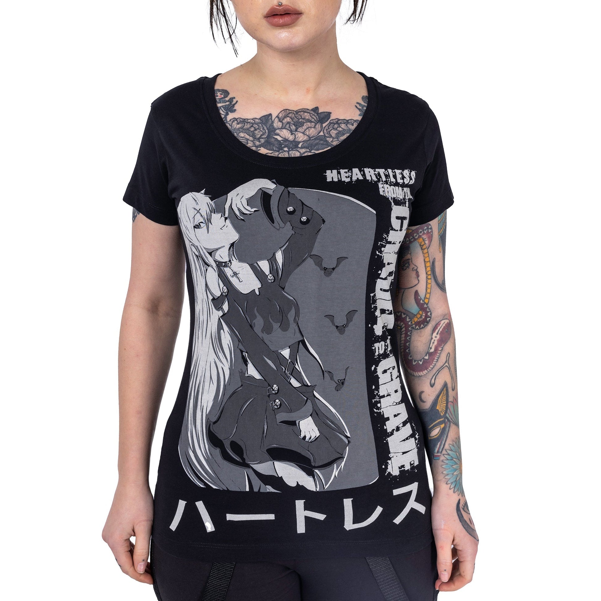 Cradle T-Shirt – Model Frontansicht Nahaufnahme